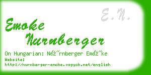 emoke nurnberger business card